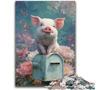 Puzzles cochons Mignons pour Adultes et Adolescents, Jouet éducatif et décompressant, Cadeau d'anniversaire, décoration Murale (50x75cm)