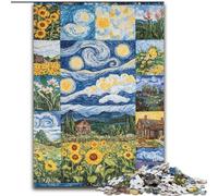 Puzzles Collage Tournesol 1000 pièces pour Adultes, Cadeaux, Jeu intellectuel, Collection d'artistes, Beaux-Arts 26x38cm