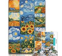 Puzzles Collage Tournesol pour Adultes et Adolescents, Relax Games est Un pour Toute la Famille (38x26cm)