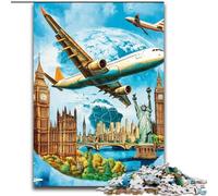 Puzzles Color Plane 1000 pièces pour Adultes, à partir de 14 Ans, décoration Murale, Cadeau d'anniversaire de Noël (26x38cm)