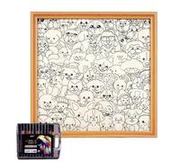 Puzzles - Color Your Own Dog Picture Frame, Jigsaw Coloring Animal Kit, Creative Hands on Learning for Kids Animal Lovers Family Game Night, DIY Craft Supplies Multi Piece, Multi Color