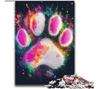 Puzzles colorés avec Empreintes de Pattes de Chien, 2000 pièces, pour Adultes, à partir de 14 Ans, pour améliorer la mémoire (70x100cm)