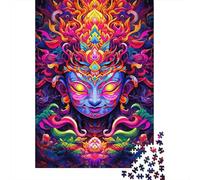Puzzles colorés Bouddha 1000 pièces, Cadeaux de Noël, Puzzle en Papier pour Adolescents, Puzzles Amusants 1000 pièces (38 x 26 cm)