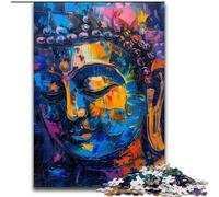 Puzzles colorés Bouddha Graffiti pour Adultes et Adolescents 1000 pièces, Jouets éducatifs, Jeux Anti-Stress, Cadeaux d'anniversaire Uniques (26x38cm)