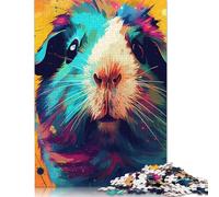 Puzzles colorés Cochon d'Inde 1000 pièces pour Adultes | Jeux de société en Famille, Cadeaux pour Adultes, Jeux intellectuels, 1000 pièces (38 x 26 cm)