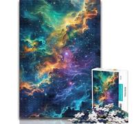 Puzzles colorés cosmiques de 1 000 pièces pour Adolescents, Difficiles et complexes, avec des pièces entièrement emboîtables de Formes aléatoires, 26x38cm