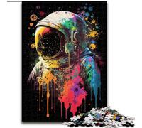 Puzzles colorés d'astronautes pour Adultes, Jeux éducatifs à Faire soi-même avec Affiche et fiche de Questions Assorties (14 Ans et Plus) (26x38cm)
