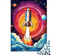 Puzzles colorés de 1000 pièces pour Adultes, Motif fusée, Puzzles de 1000 pièces, Cadeaux pour Adultes, 1000 pièces (75 x 50 cm)