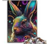 Puzzles colorés de Lapins de Pâques pour Adolescents, Jouets addictifs pour la décoration de la Maison (70x100cm)