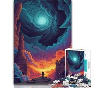 Puzzles colorés de paysages de rêve pour Adolescents 1000 pièces Jouets éducatifs et éducatifs pour la Famille pour renforcer l'amour Entre Couples (26x38cm)