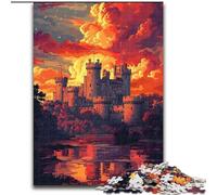 Puzzles colorés du château de Warwick pour Adultes et Adolescents, Jeux éducatifs, décoration d'intérieur, Cadeau d'anniversaire, décoration Murale (26x38cm)