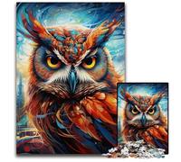 Puzzles colorés en Carton représentant des hiboux, 1 000 pièces, pour Adultes, idéal pour la décoration intérieure et Les fêtes de Fin d'année, 26x38cm / 10,23x14,96 Pouces