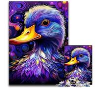 Puzzles colorés en Forme de Canard Violet pour Adultes, 1 000 pièces en Bois, Casse-tête Stimulant pour Adolescents, soirée de Jeux en Famille, 50x75cm / 19,68x29,52 Pouces
