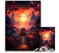 Puzzles colorés pour Adultes du sanctuaire Fushimi Inari Taisha 1000 pièces décoration dintérieur Cadeau Casse-tête pour Adultes 1000 pièces (38 x 26 cm)