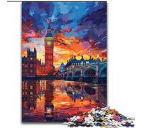 Puzzles colorés pour Adultes Londres Big Ben 1000 pièces, Jeu Stimulant, idéal comme Cadeau pour Toute la Famille (50x75cm)