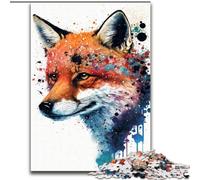 Puzzles colorés Renards 1000 pièces pour Adolescents, Jeu Stimulant et éducatif en Famille pour Anniversaire et Noël (26x38cm)