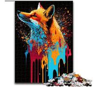 Puzzles colorés Renards pour Adultes 1000 pièces, Jouets addictifs pour stimuler l'intelligence cérébrale, Cadeaux d'anniversaire pour Les 14 Ans et Plus 26x38cm
