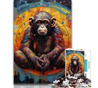 Puzzles colorés représentant des gorilles pour Adultes et Adolescents, Jouets addictifs pour la décoration de la Maison (38x26cm)