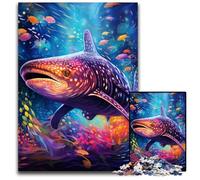Puzzles colorés représentant des Requins-Baleines pour Adultes. 1000 Puzzles stimulants. Activités Amusantes à la Maison, Cadeaux d'anniversaire et de Voyage. 26x38cm/10,23x14,96 Pouces.