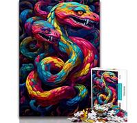 Puzzles colorés représentant des Serpents pour Adolescents, 1000 pièces, Jeux éducatifs, décoration d'intérieur, Collection d'artistes, Beaux-Arts (75x50cm)
