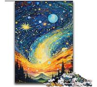 Puzzles colorés représentant Un Ciel psychédélique pour Adultes et Adolescents, Jeu éducatif, défi, Cadeau d'anniversaire, décoration Murale (70x100cm)