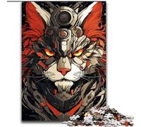 Puzzles colorés Robot Fox Art pour Adolescents 1000 pièces, Jouets éducatifs et éducatifs, Jeux familiaux avec Affiche et fiche de Questions-réponses (26x38cm)