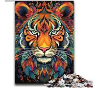 Puzzles colorés sur Le thème du Tigre pour Adolescents (2000 pièces), Jeux éducatifs et éducatifs pour Toute la Famille avec Affiche et fiche de Questions (70x100cm)
