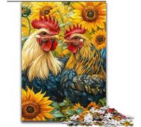Puzzles Coq Tournesol pour Adultes et Adolescents 1000 pièces, stimulent Le Cerveau, stimulent la Patience, stimulent l'imagination et stimulent la créativité (50x75cm)
