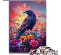 Puzzles Corbeaux et Fleurs pour Adolescents, 2000 pièces, Jouets éducatifs et éducatifs, Jeux familiaux avec Affiche et fiche de Questions-réponses (70x100cm)