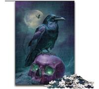 Puzzles Corbeaux et Squelettes pour Adultes 1000 Pièces, Jeux Éducatifs, Décoration Maison, Cadeau d'anniversaire, Cadeaux, Art Mural (26x38cm)