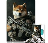 Puzzles Corgi Forces Spéciales pour Adolescents 1000 pièces, Jouets éducatifs Anti-Stress, adaptés à la décoration de Bureau (50x75cm)