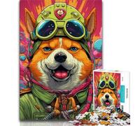 Puzzles Corgi Mutant pour Adolescents, Aidez Le Cerveau à exercer des Jouets addictifs pour cultiver la Patience Une œuvre d'art 38x26cm