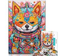 Puzzles Corgi Mutant pour Adultes 1000 pièces, Difficiles à compléter mais Amusants et Humoristiques avec Affiche et Feuille de Questions Assorties 50x75cm