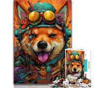 Puzzles Corgi Mutant pour Adultes et Adolescents, Puzzles pour Tuer Le Temps en Vacances avec des pièces de Formes aléatoires entièrement emboîtables (50x75cm)