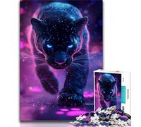 Puzzles Cosmic Black Panther pour Adolescents 1000 Puzzles, Staycation Kill Time Chaque pièce est Unique - Jeu Familial Stimulant et Amusant 38x26cm