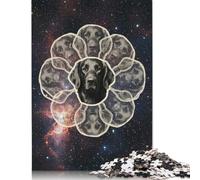 Puzzles Cosmic Flat-Coated Retriever pour Adultes 1000 pièces Puzzles en Bois Puzzles pour Adultes Jeu éducatif Défi Jouet 1000 pièces (75 x 50 cm)