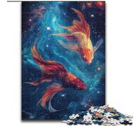 Puzzles Cosmic Koi pour Adolescents : 1000 pièces, Jeu Stimulant, Chaque pièce est Unique - Jeu Familial Stimulant (26x38cm)