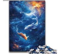 Puzzles Cosmic Koi pour Adolescents, Anti-Stress, Vacances à la Maison, Passe-Temps, Amour Entre Couples (70x100cm)