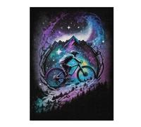 Puzzles Cosmic Mountain Bike Ride Puzzles pour Adultes - Jeu Manuel - Défi Difficile - Idéal comme Cadeau pour Toute La Famille 1000pcs(52x38cm)
