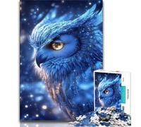 Puzzles Cosmic Owl pour Adolescents 1000 pièces, Staycation Kill Time, Chaque pièce est Unique - Jeu Familial Stimulant et Amusant (75x50cm)