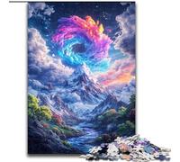 Puzzles Cosmic Snow Mountain 1000 pièces pour Adultes, Jouets éducatifs, Jeux Anti-Stress, Cadeaux du Père Noël Secret pour Les Enfants de 14 Ans et Plus (Taille 26x38cm)