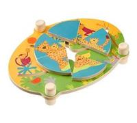 Selecta Jouets en bois Puzzle à pousser Jungle