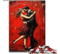 Puzzles Couple Dansant pour Adultes 1000 Pièces, Activité Familiale avec Affiche et Fiche de Questions pour 14 Ans et Plus (26x38cm)