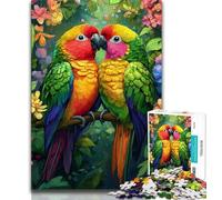 Puzzles Couple de perroquets pour Adultes 1000 pièces, Staycation Kill Time, Chaque pièce est Unique - Jeu Familial Stimulant et Amusant (75x50cm)