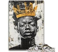 Puzzles Couronne Style Basquiat 1000 pièces pour Adultes, Cadeaux, Staycation Kill Time, Chaque pièce est Unique - Jeu Familial Stimulant et Amusant (38x26cm)