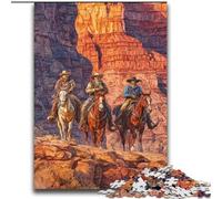 Puzzles Cowboy du désert pour Adolescents, Jeux éducatifs et Anti-Stress avec Père Noël (70x100cm)