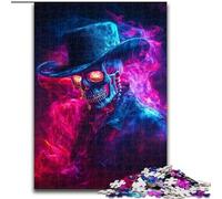 Puzzles Crâne de Fumée 1000 Pièces pour Adolescents, Jeu de Famille Anti-Stress, Défi Difficile, Cadeaux pour Amis et Famille 50x75cm