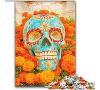 Puzzles Crâne en Sucre 2000 pièces pour Adultes, Jeu Stimulant et Jeu Familial, Cadeau d'anniversaire, décoration Murale (70x100cm)