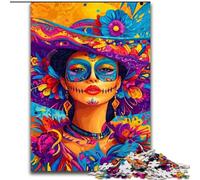 Puzzles Crâne Mexicain pour Adolescents 1000 Pièces, Jeux Éducatifs, Décoration d'Intérieur, Décoration et Cadeaux Uniques (50x75cm)