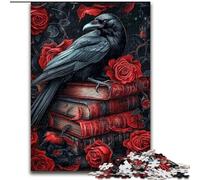 Puzzles Crâne Rose pour Adultes 1000 Pièces, Jouets Éducatifs, Jeux Anti-Stress, Cadeaux Secret du Père Noël pour Et 14 Ans 50x75cm
